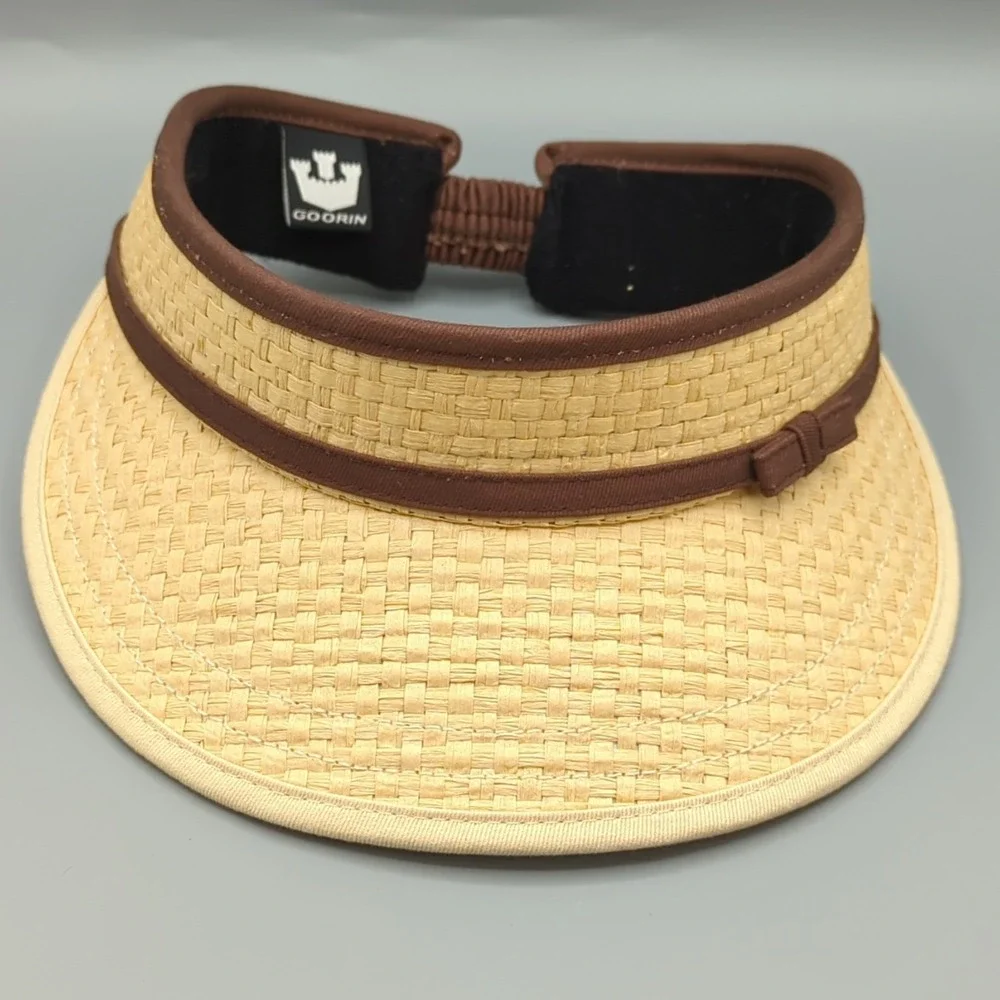 Goorin Bros Women's Paper Straw Visor Hat Natural/Brown One Size